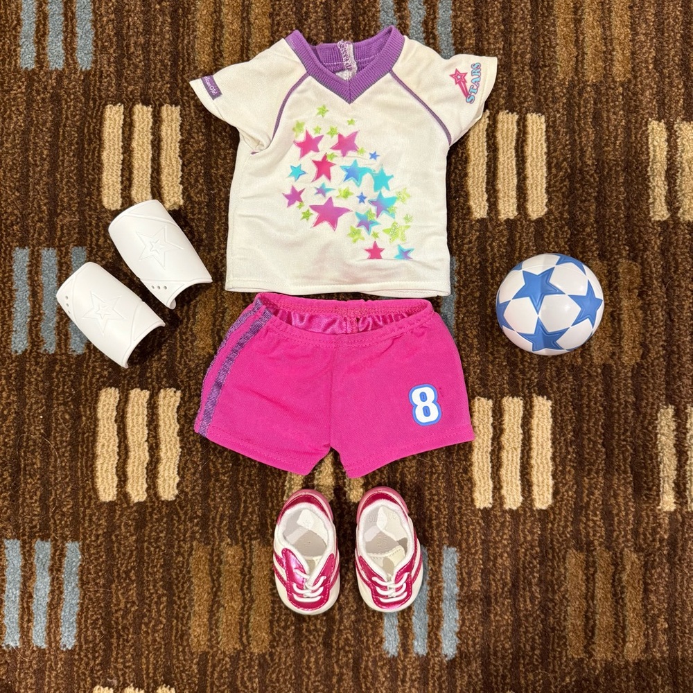 American Girls' Star Soccer Outfit with accessories